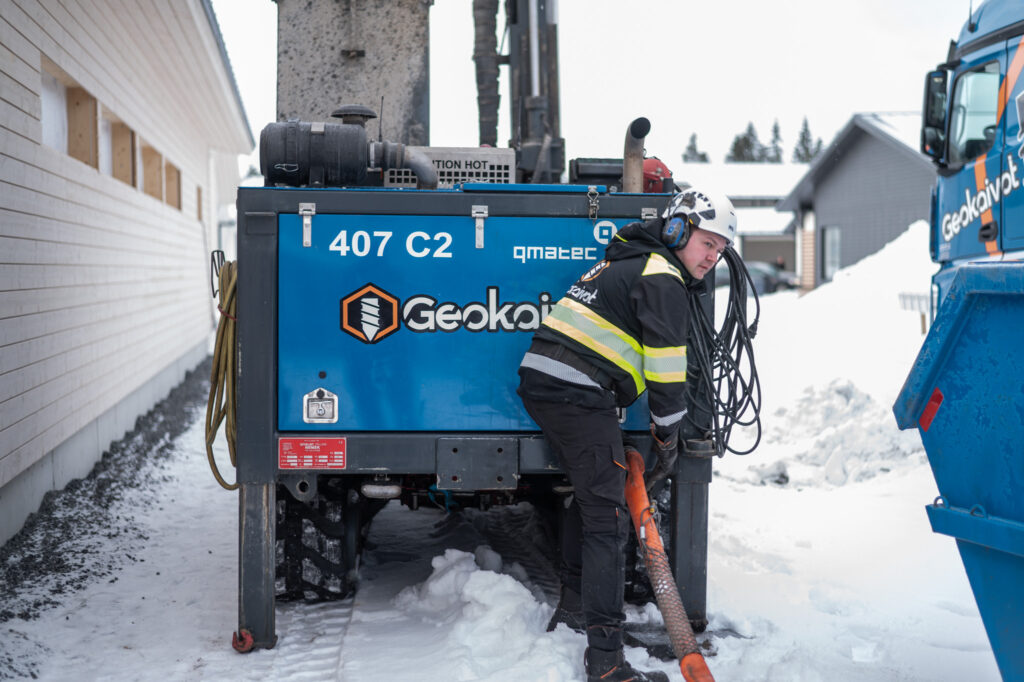 Maalämpökaivon poraus talvella